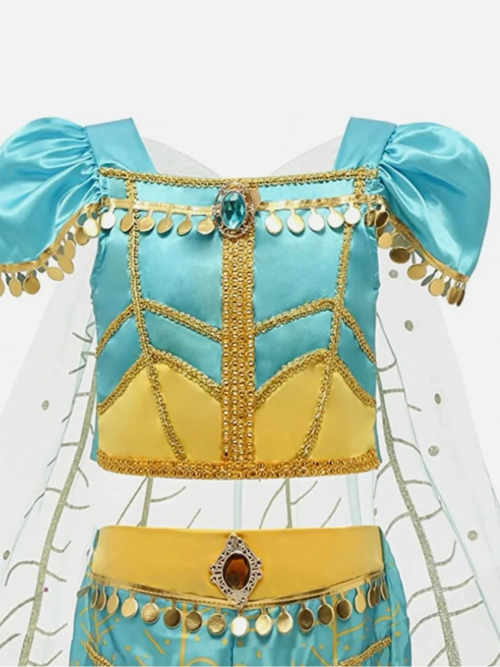Disney Princess Jasmine Costume Set Girls Size 7/8 Halloween Dress Up Cosplay